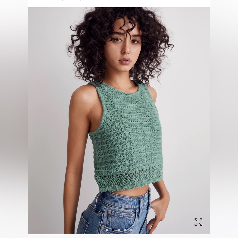 Madewell kellen crocheted sweater tank